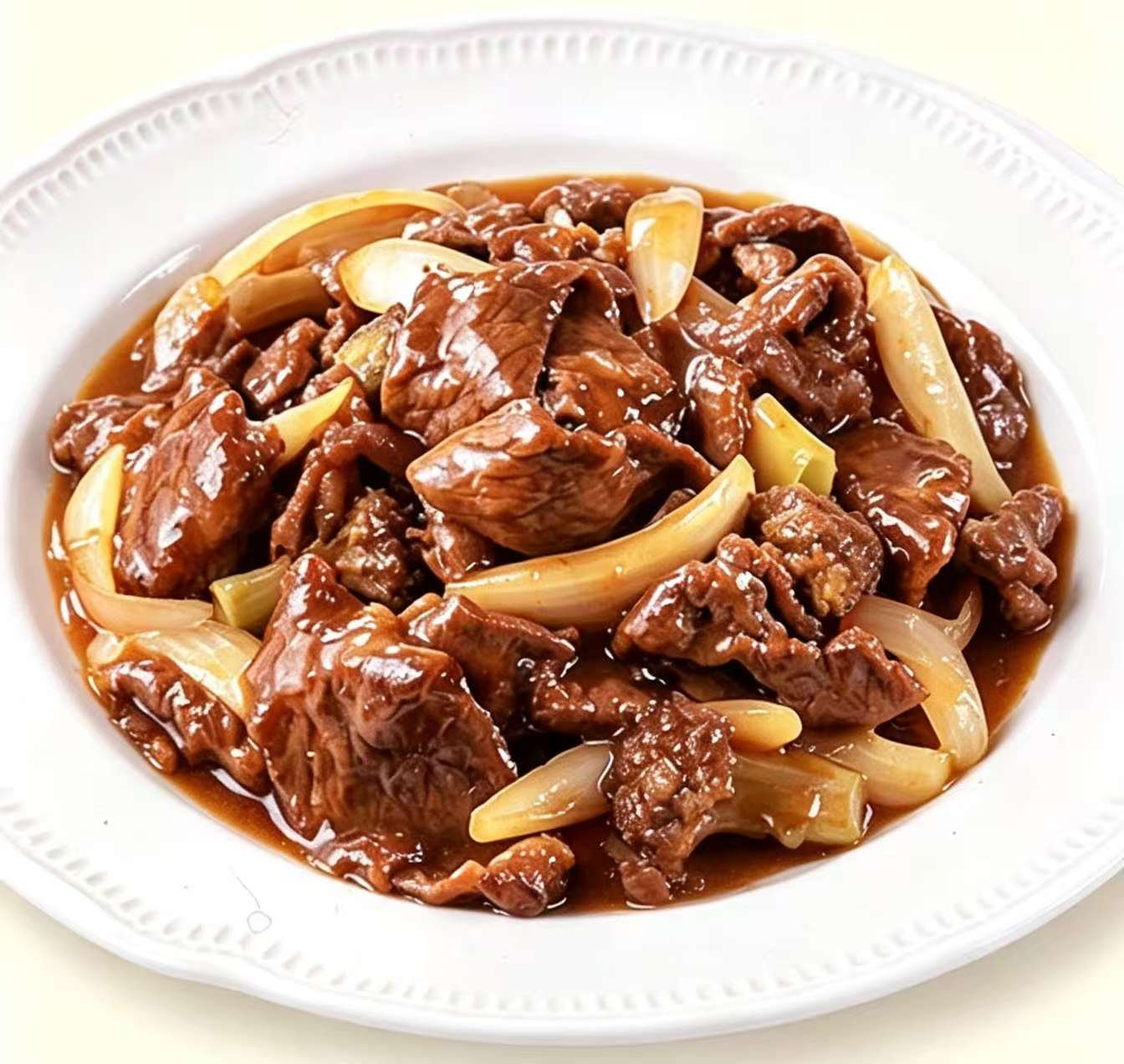Gebratenes Rindfleisch in Austernsauce