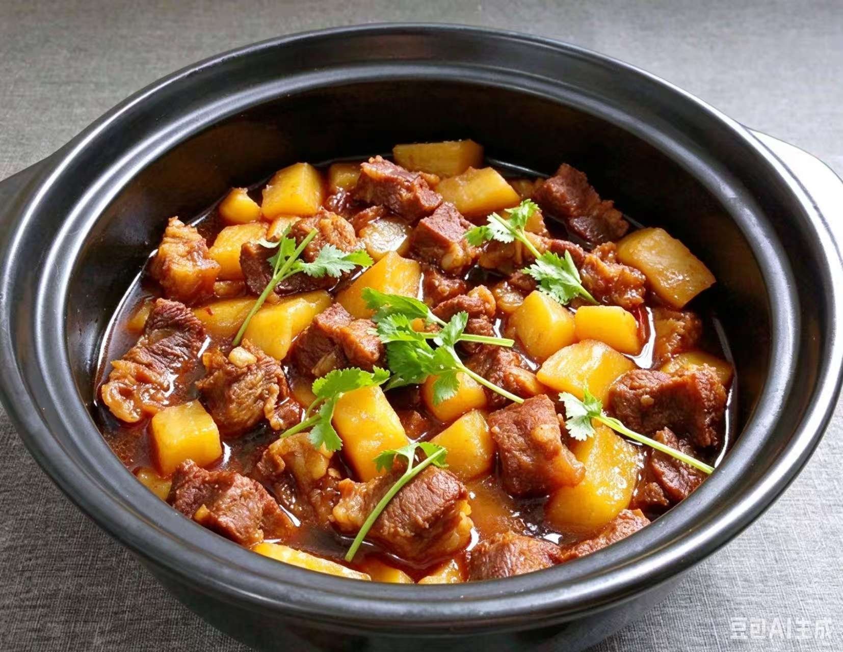 Suppenfleisch gekocht mit Kartoffel
